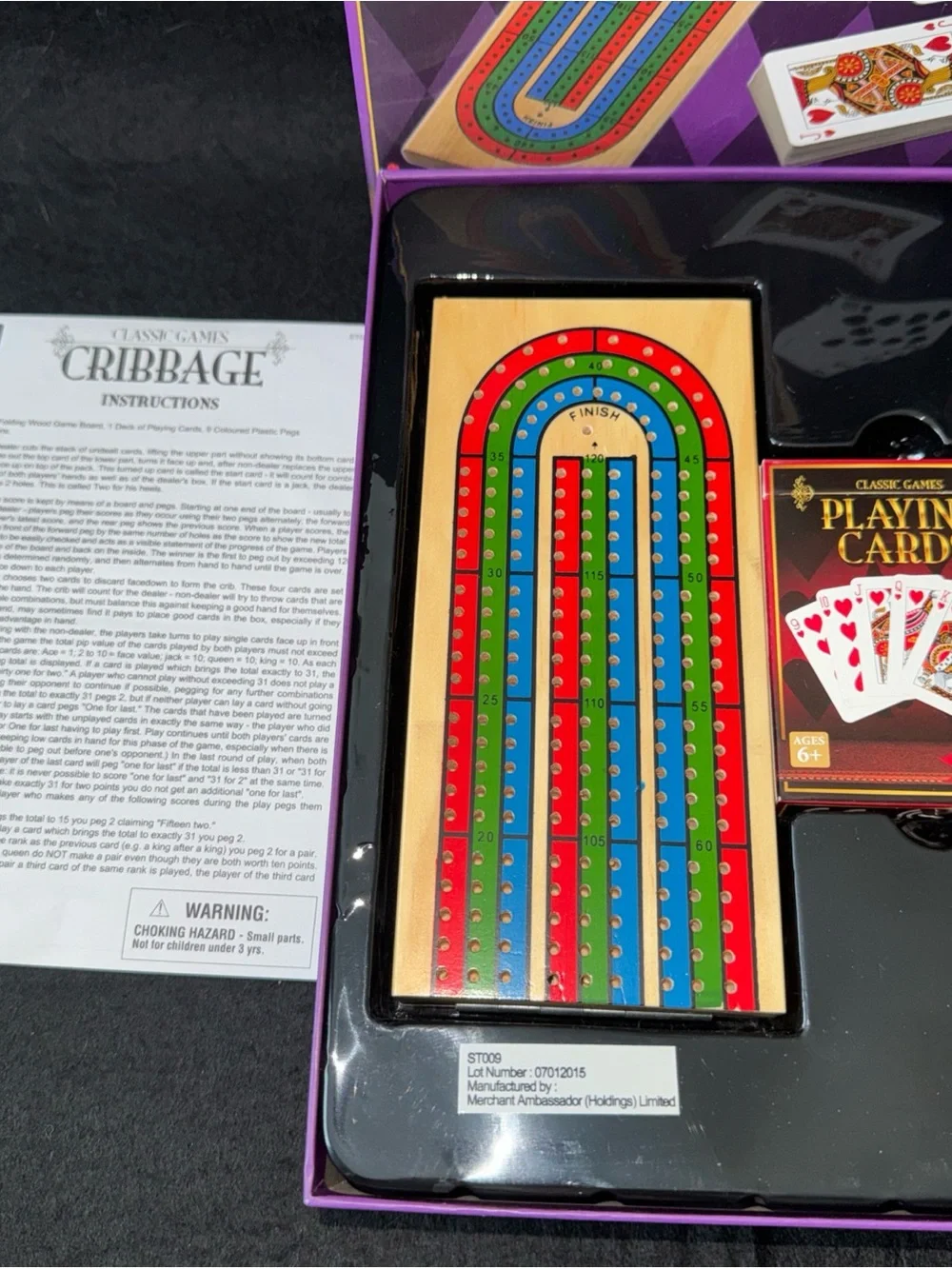 Cribbage Set Classic Board Games Premium Quality Family Card Game New In Box